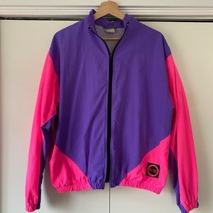 Vintage Neon Pink/Purple Wind Breaker